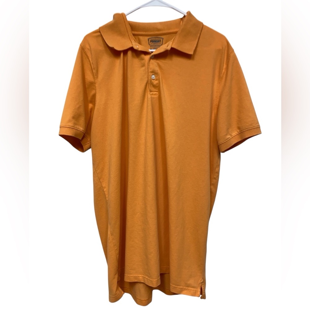 Foundry Big & Tall Polo Shirt Men’s XLT Soft Orange Short Sleeve Colllared